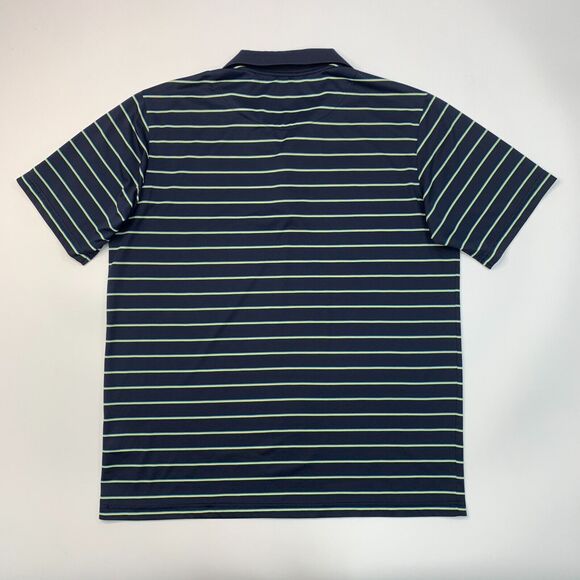 St. Andrews of Scotland Polo Shirt Mens XL Extra Large Navy Blue Striped Golf - Picture 3 of 10